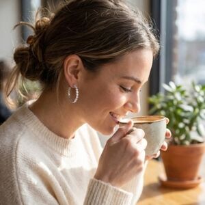 The Gypsy Reseller Women's Rhinestone Silver Hoop earrings